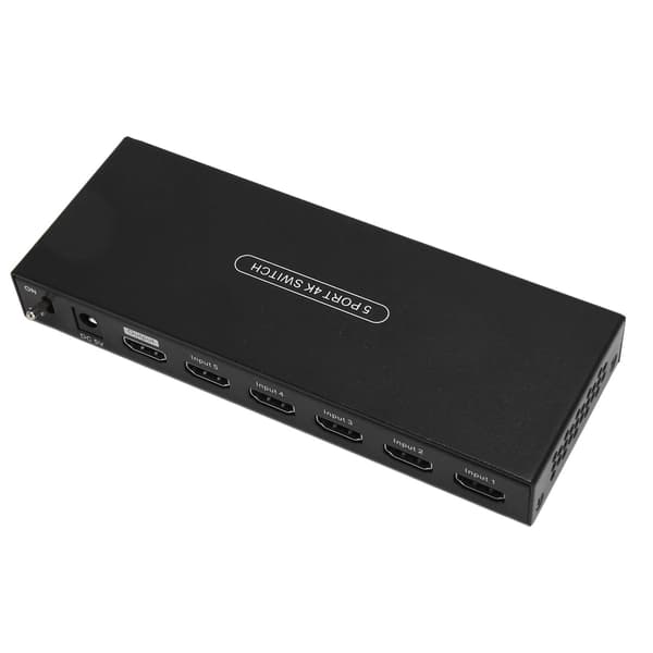 5-portars HD Multimedia Interface Switcher 4K 60Hz Surroundljud 5 in 1 ut HD Multimedia Interface 2.0 Switch 100‑240V EU-kontakt