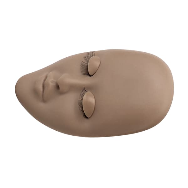 Vipper Mannequin Hode Øyenvippe Forlengelse Praksis Mannequin Sminke Mannequin Hode for Nybegynner Mørk Brun
