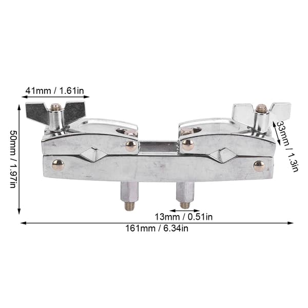 WC50 Trommesæt Klemstang Multifunktion Sølv Aluminium Legering Beslag Clip Stang