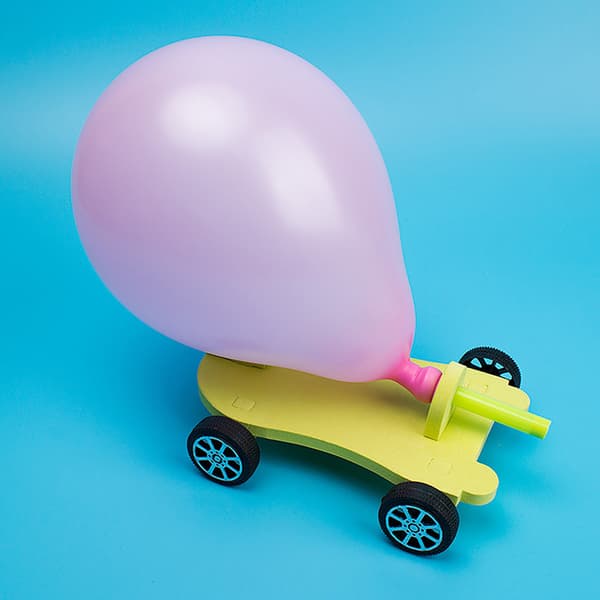 Børnevidenskab Eksperiment Pædagogisk DIY Ballon Drevet Bil Model Håndlavet Samle Legetøj