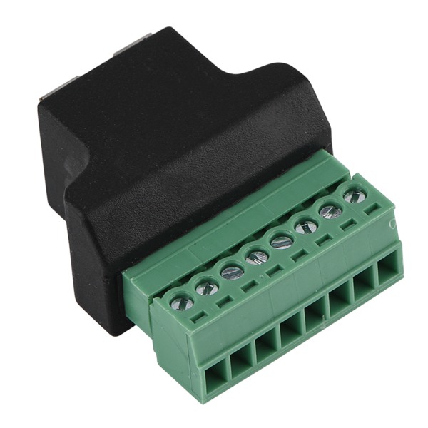 DVR Ethernet-liitin RJ45 naarasliitin ja 8-nastainen ruuviliitin