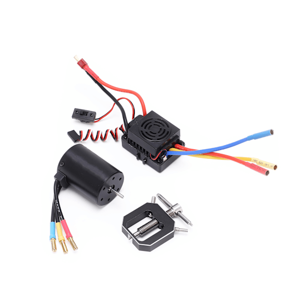 3650 3900KV Vattentät Borstlös Motor med 60A ESC Motor Drevväxel Avdragare Combo Set för 1/10 1/8 RC Bil