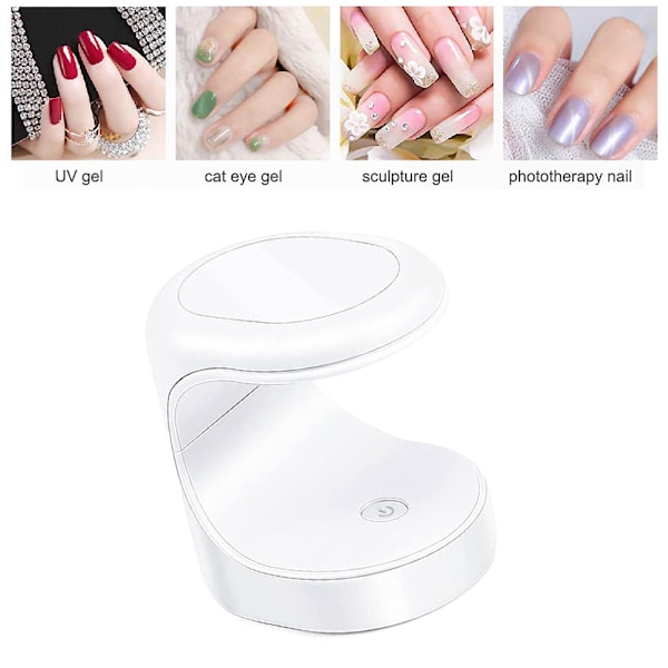 Mini UV LED-nagellampa Bärbar UV-lampa Nagel torktumlare Elektrisk manikymaskin Enstaka finger Gel nagellack Härdande lampa