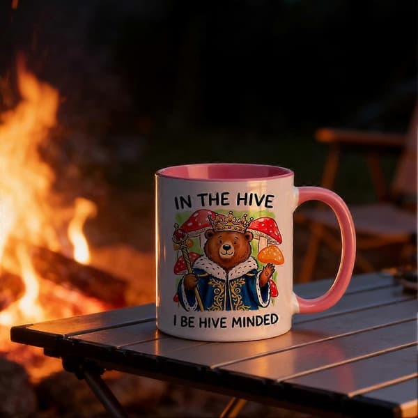 Funny Bear Mug 16x14x12cm Ceramic Coffee Cup for Office Green Green Onesize