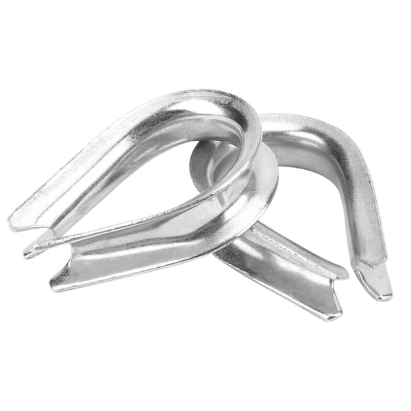 50 stk. U-type klemmer 304 rustfrit stål wire reb clips beskyttelse hjerte ring sæt universal M4