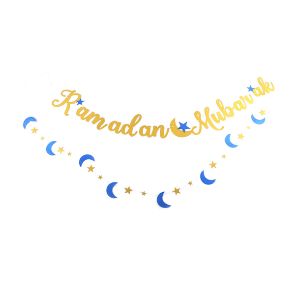 Ramadan Mubarak -bannerit, kaunis muotoilu, Eid Mubarak -bannerit seinälle, takkoihin, oviin, juhlatilaan