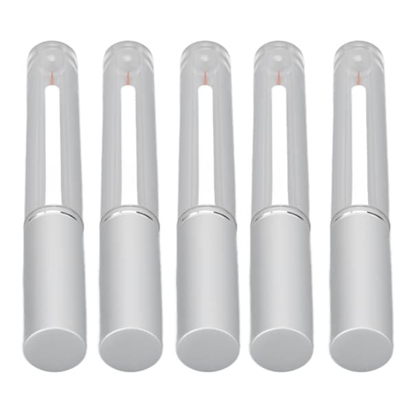 5 st 3 ml tom mascara tub transparent aluminiumlock tomma behållarflaskor med gummipropp för resor camping
