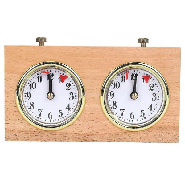 Sjakk-timer, Profesjonell Digital Sjakk-klokke, Tre Nedtelling Opptelling Sjakk-timer, Bærbar Sjakk-timer träfärg