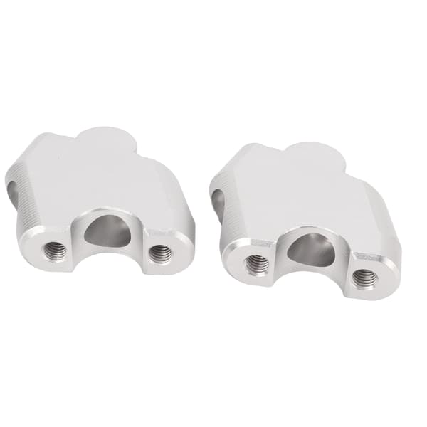 2PCS Styrhöjarklämma Aluminiumlegering Ersättning för CB500F CB500X 2013-2017 Silver