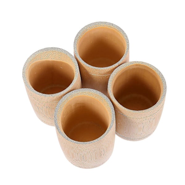 4 st Rustika Bambu Dryckesmuggar Vin Vattenmuggar Mode Retro Förvaringsrör _SZXM