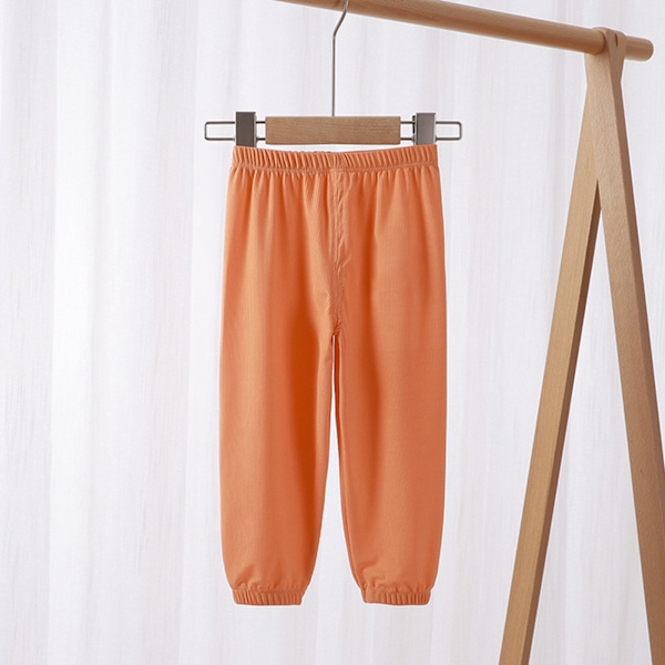 Børns lange bloomers i ren farve, åndbare, løse, afslappede lanternebukser til sommer, småbørn, piger, drenge, F01 110 cm / 43,3 tommer