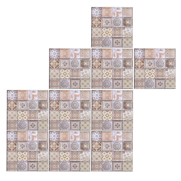 10 st 3D PVC väggsticker anti-kollision självhäftande kakeldekaler för kök badrum backsplash