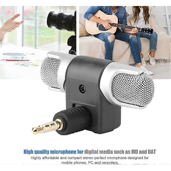 Trådløs Mikrofon Optagelse 3.5mm Mini Mic Digital Stereo Mikrofon Plug And Play Mic