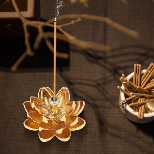 Alloy Home Lotus rökelsebrännare Mini rökelsestav med 1,5 cm Höjd 2,5 cm Diameter