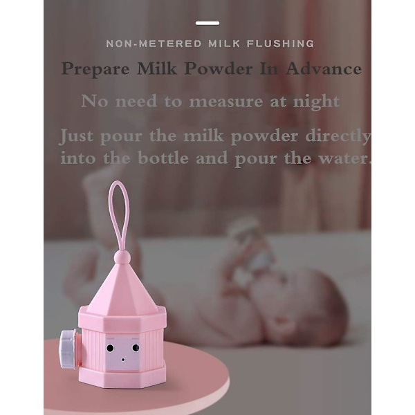Bärbar rosa babyformuldispenser - 4-lagers stapelbar, perfekt för resor utomhus