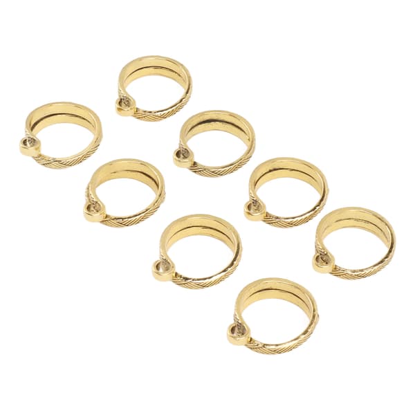 8 STK Strikkehæklet løkkering Åbent design Legering Justerbar Garn Guld Guide Fingerholder til DIY