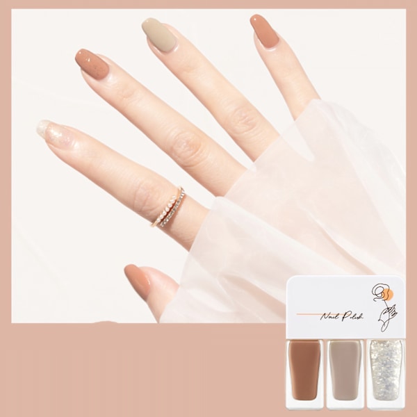 3-pack nagellackset på vattenbasis för kvinnor, lätt att ta bort, snabbtorkande nagellack för dejting, halloweenfest T05
