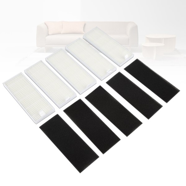 5 STK HEPA-filter til Ecovas ilife A4s A6 A4 A40 A8/ DN621 X620 Robotstøvsuger