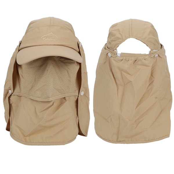 UPF 50+ aurinkosuojakorkki UV-suojalla Leveälierinen ulkoilukalastus aurinkosuojakorkki matkustamiseen, patikointiin, veneilyyn, puutarhanhoitoon (Khaki Free Size)