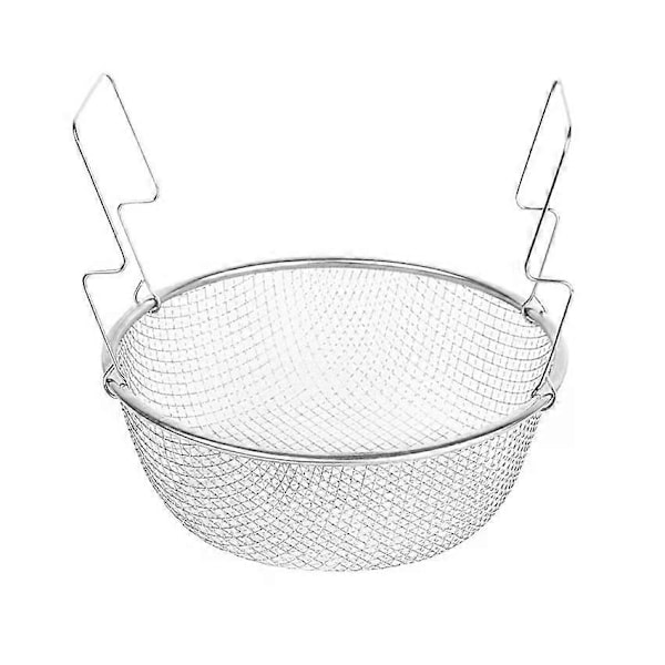 Ranskanperunakori Kotikäyttöön Pieni Friteerauskori Keittiötyökalu Siivilä Kannettava Kahva Ruostumaton Teräs Astiasto - 22cm
