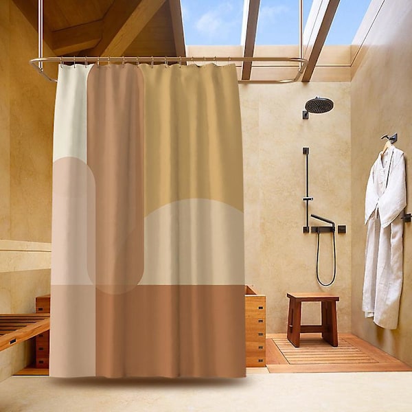 1 stk. bruseforhæng 180 x 180 cm polyester anti-skimmel vandtæt badeforhæng dejligt enkelt og moderne