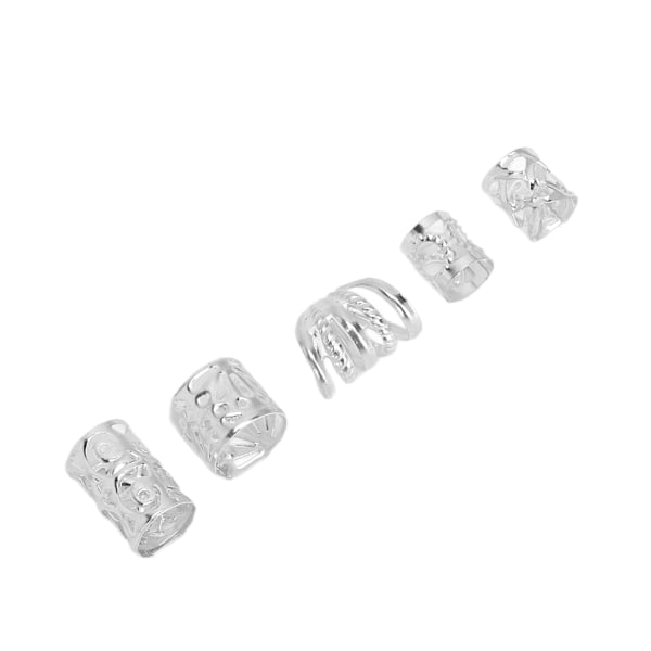 300 st skäggpärlor DIY retro lätta hårpärlor utsökta dreadlockspärlor för män kvinnor silver