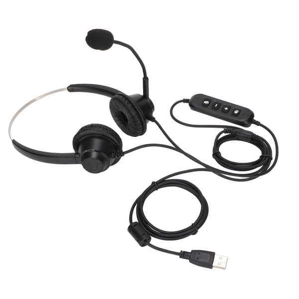 H360D‑USB‑3 USB Business Headset Binaural USB-headset stöder justering av högtalarvolym, volymavstängning, mikrofonavstängning