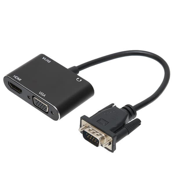 VGA-uros High Definition Multimedia Interface -naaras VGA-naarasadapteri äänikaapelilla