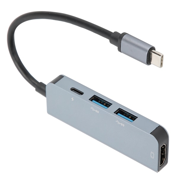 TC17 4 I 1 Typec HDTV Multifunktion Adapter Udstyr Effektiv Varmeafledning Sølv
