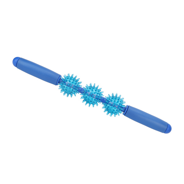 Massage Roller Stick med 3 massagebollar 360 graders massage Fascia Muscle Roller Massagerulle för stretching av muskler