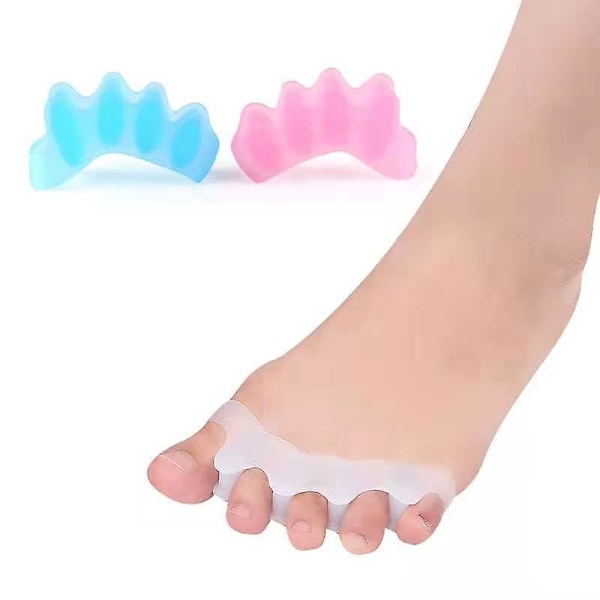 Silikon tåseparatorer for riktig justering av hallux valgus og hammertær - 5 par