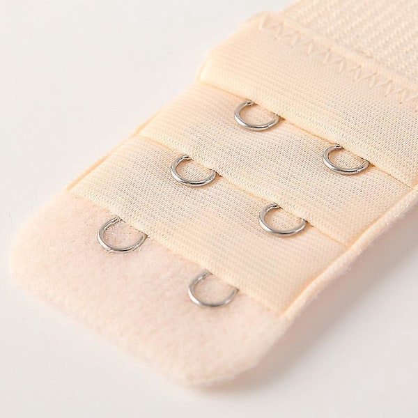 BH-stroppforlengere - 3-pakning, elastisk, 2 kroker, hvit