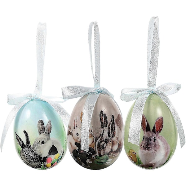 3 st Påskägg Hängande Ornament Påsk Hängande Ägg Påskdekorationer Färgglada Dekorativa Ägg Som Visas 4