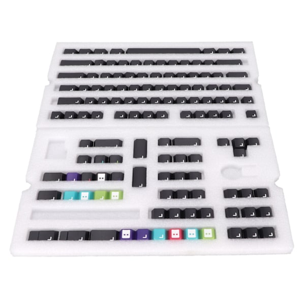 128 tangenter PBT Keycaps Ingen bokstav Professionell DIY PBT Hållbarhet Keycaps för Universal Mekanisk Tangentbord GMK Svart PX