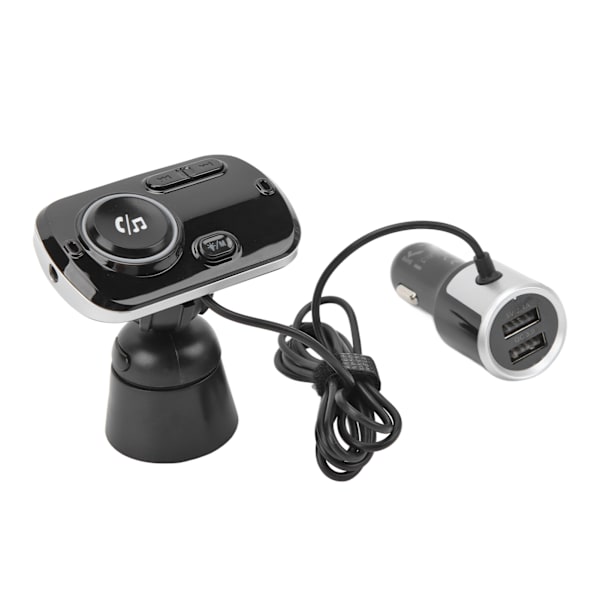 Bluetooth-lähetin 2 USB-porttia Musta Nopea lataus Älykäs tunnistus Melunvaimennus Handsfree-toiminto Yleismaailmallinen auto