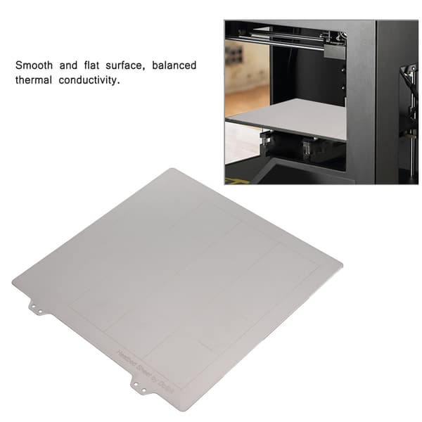 Printertilbehør 235*235 mm Metal Varmeplade Jernplade + PEI-ark med tape