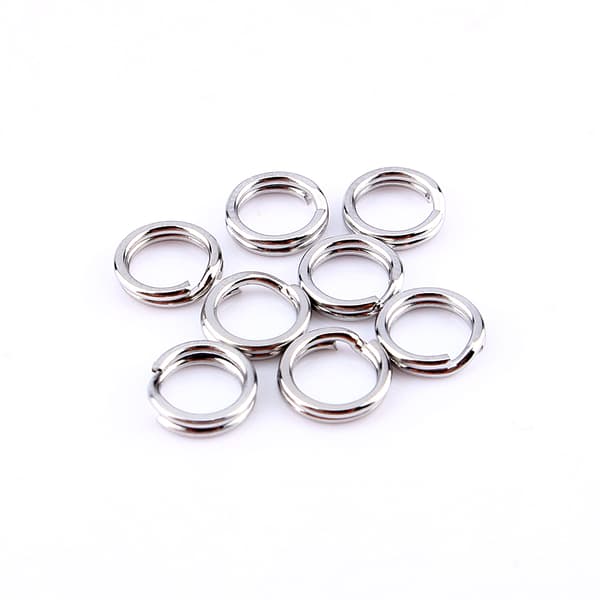 Heta 200 st Fiske Solid Rostfritt Stål Snap Split Ring Betesredskap Anslutning