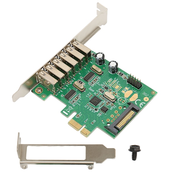 PCIE til USB udvidelseskort 6 USB2.0 Interface 15PIN SATA 480Mbps 12Mbps 1,5Mbps Desktop Computer Intern Hub til Win