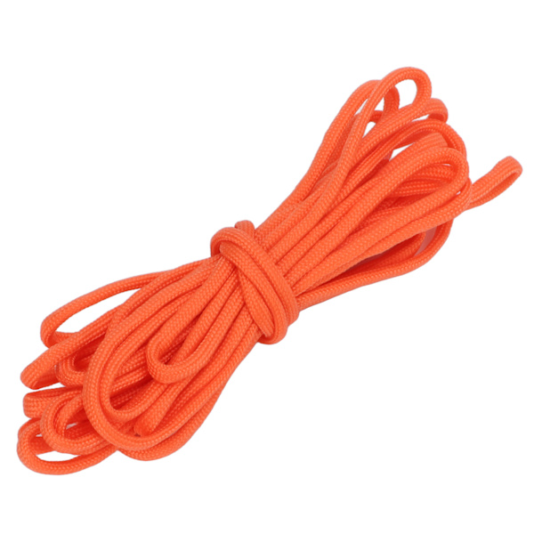 5 meter 9 kärnor säkerhetsrep polyester fallskärmslina campingrep för utomhusöverlevnad vandring orange