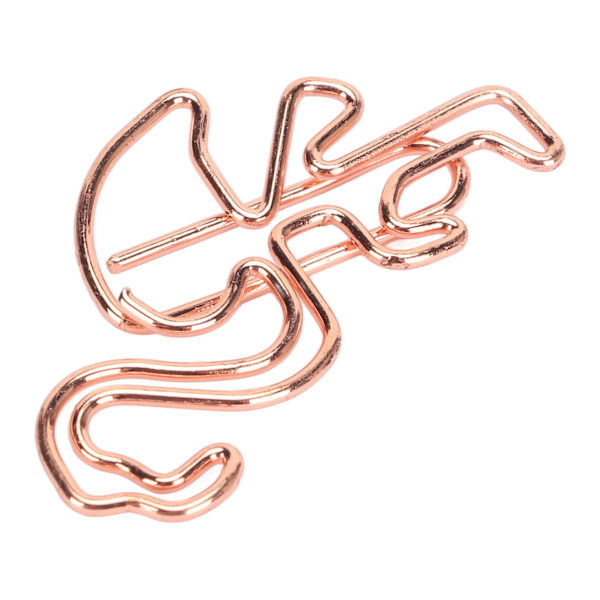 100 st Flamingo Pappersklämma Söt djurform Filanteckning Sidmarkeringsklämmor Bokmärke för filklassificering Rose Gold