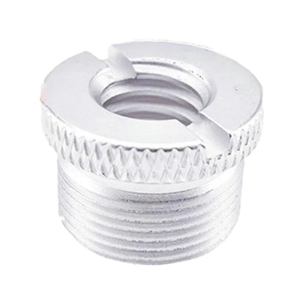 10 st Mikrofon Skruv Adapter 3/8 tum till 5/8 tum Hane Mic Gänga Silver23