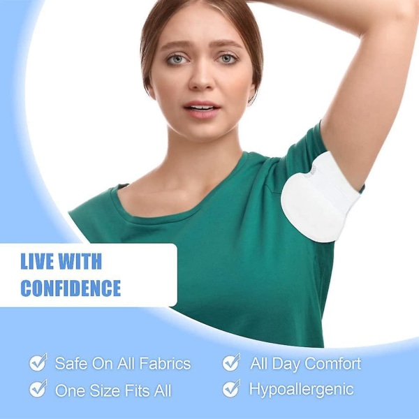 Svetteskjold under armene, 30-pack antiperspirant-svetteplaster for kvinner og menn, usynlige og komfortable armhulebeskyttere