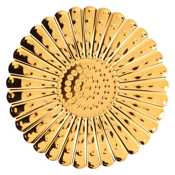 Gyldent frugtfad med chrysanthemum-blonde design, elegant rustfrit slikplade til køkkenborde, skriveborde, lounger, buffeter, barer