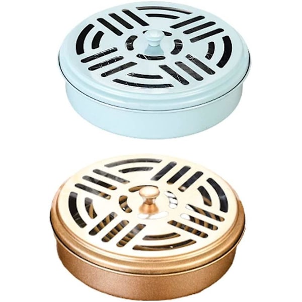 Myggespiralholder i rustfrit stål, myggespiralholder i rustfrit stål, myggespiralholder med låg til hjemmet, udendørs holder til myggespiraler