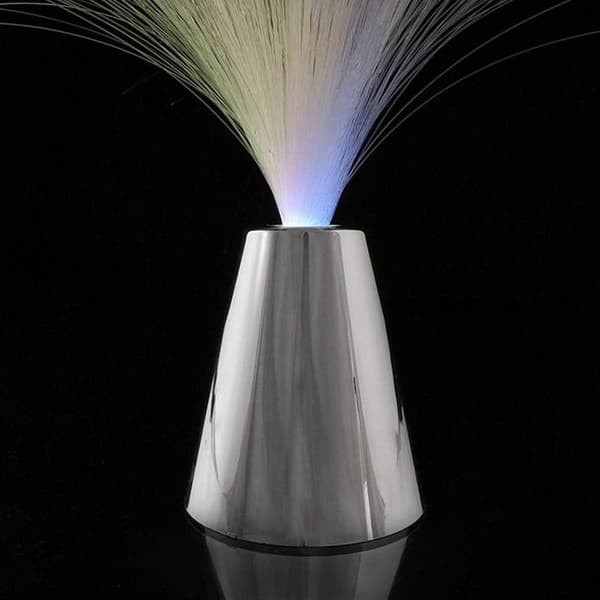 Fiberoptisk lampe med farveskift, 7 farver LED fiberoptisk lampe med flydende farveskift, retrolampe, stemningslys