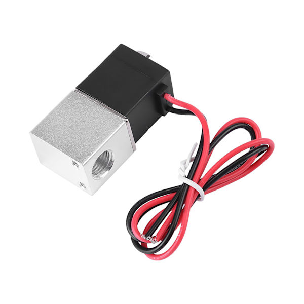 12V DC 1/4" 2-vägs normalt stängd pneumatisk aluminium elektrisk magnetventil