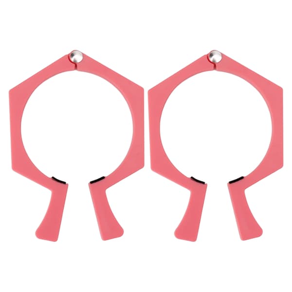 2 stk. Sublimeringskrusklype ABS Antiskli Flat Side Sublimeringspapirklype for 20 unser Rosa