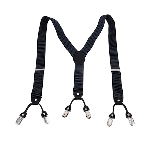 Herr Suspender Stark Fixering Justerbar Vacker Praktisk Fashionable Metallklämma Bred Suspender för Fester