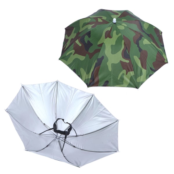 Foldbar paraplyhat Bærbar vandtæt udendørs fiskeparaplyhue til voksencamouflage