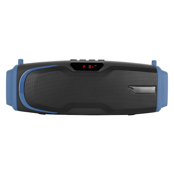 Bluetooth-högtalare med hög volym, bärbar tung bas, musikspelare med display och mikrofon, blå